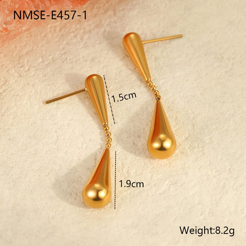 Minimalist Geometric Teardrop Dangle Earrings