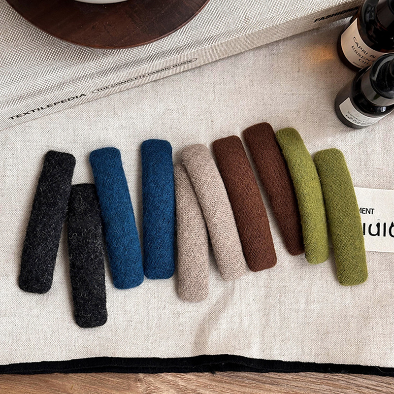 Colorful Woolen Flocked BB Clip Set, Traceless Side Barrette Set