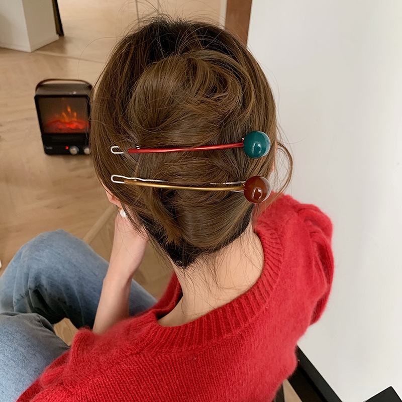 Korean Candy Color Updo Hair Clip Frog Buckle, Non Slip Hair Claw Clamp, Cute Trendy Updo Hair Styling Accessory